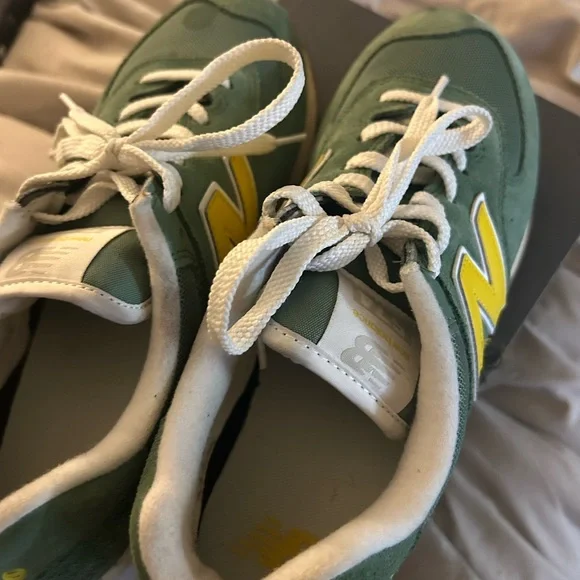 New Balance Kids Sneakers in Green and Yellow - Picture 1 of 8
